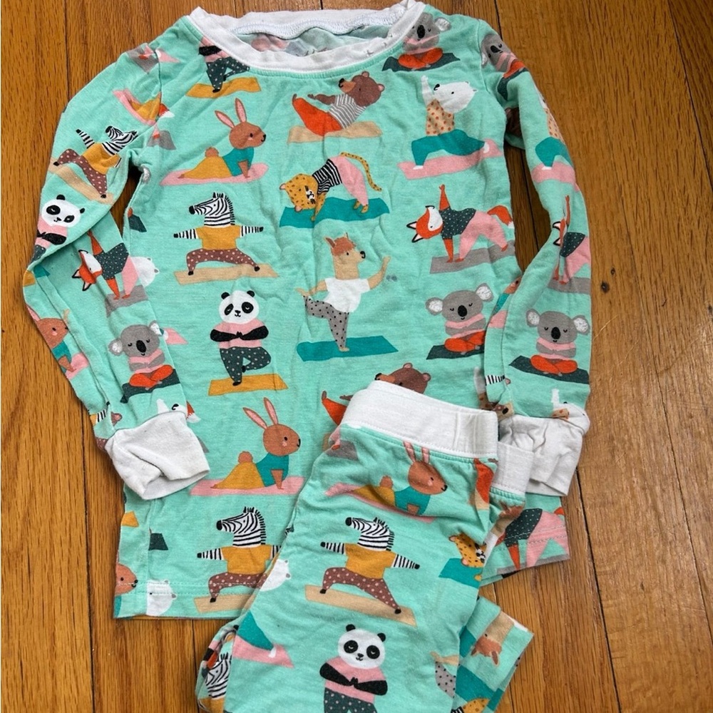 Little Sleepies Aqua Animal Print Pajama Set